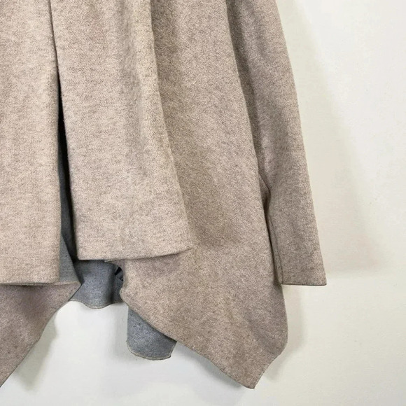 Zara Knit Waterfall  Tan Open Cardigan - Picture 5 of 11